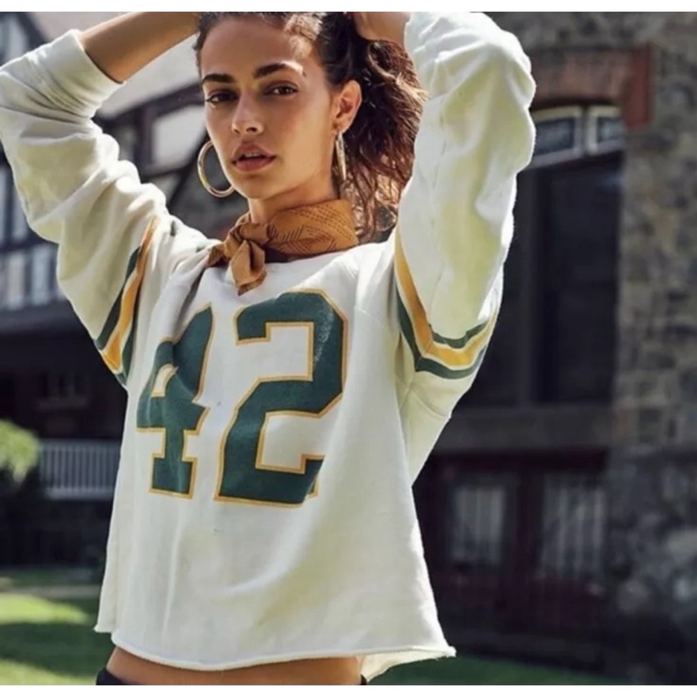 Free People Retro Brand Varsity Sweatshirt